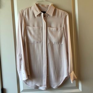 J Crew 00 petite silk blend shirt.